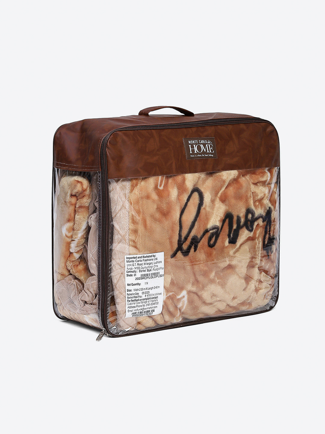 Printed Double Bed Reversible Blanket 2 Ply, 570 GSM, 3 kg (Royalgold Plus)