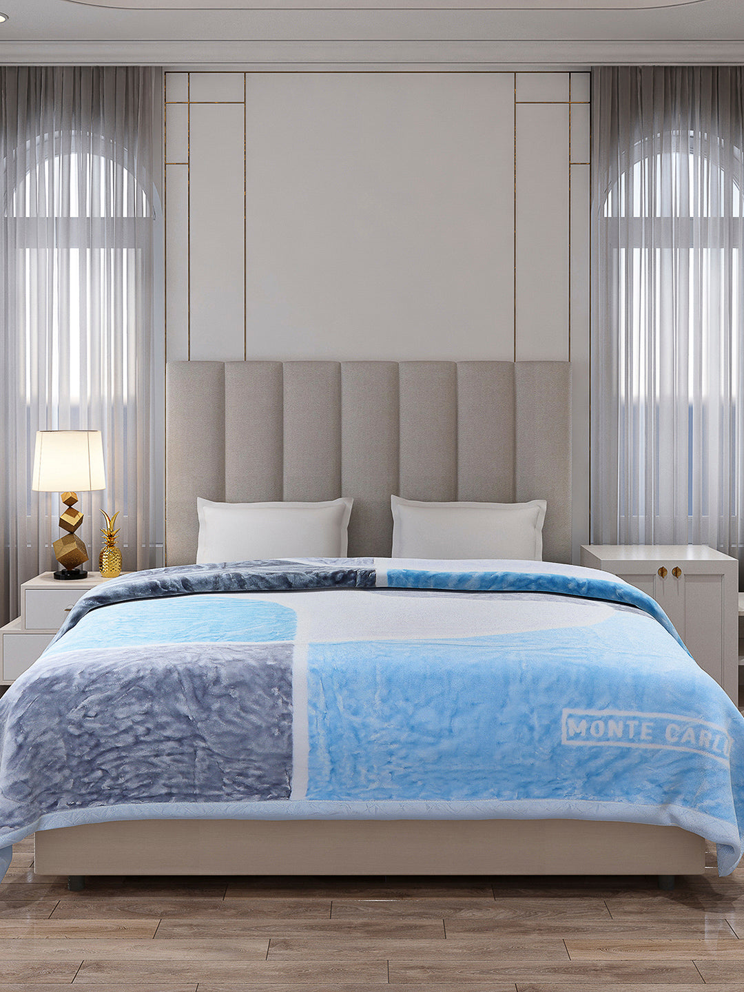 Printed Double Bed Reversible Blanket 2 Ply, 570 GSM, 3 kg (Royalgold Plus)