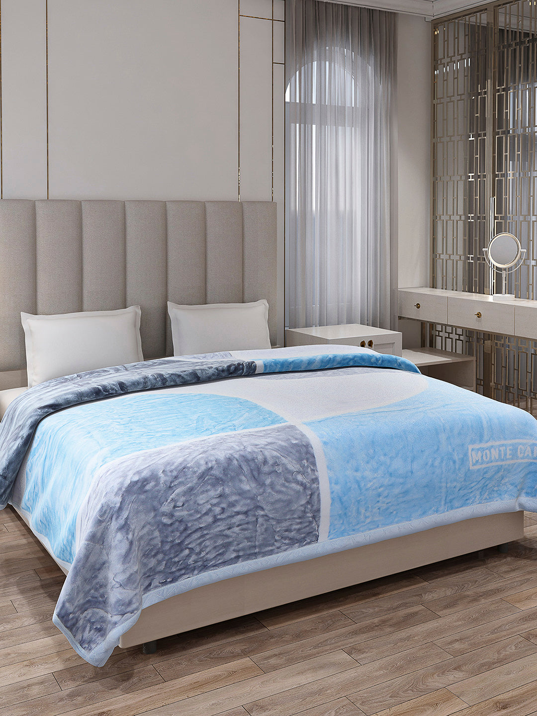 Printed Double Bed Reversible Blanket 2 Ply, 570 GSM, 3 kg (Royalgold Plus)