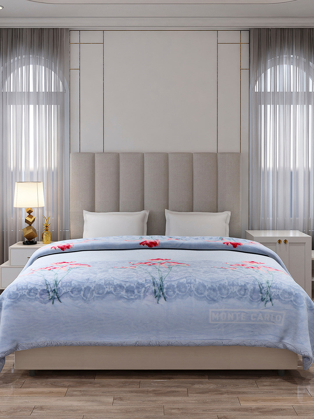 Printed Double Bed Reversible Blanket 2 Ply, 570 GSM, 3 kg (Royalgold Plus)