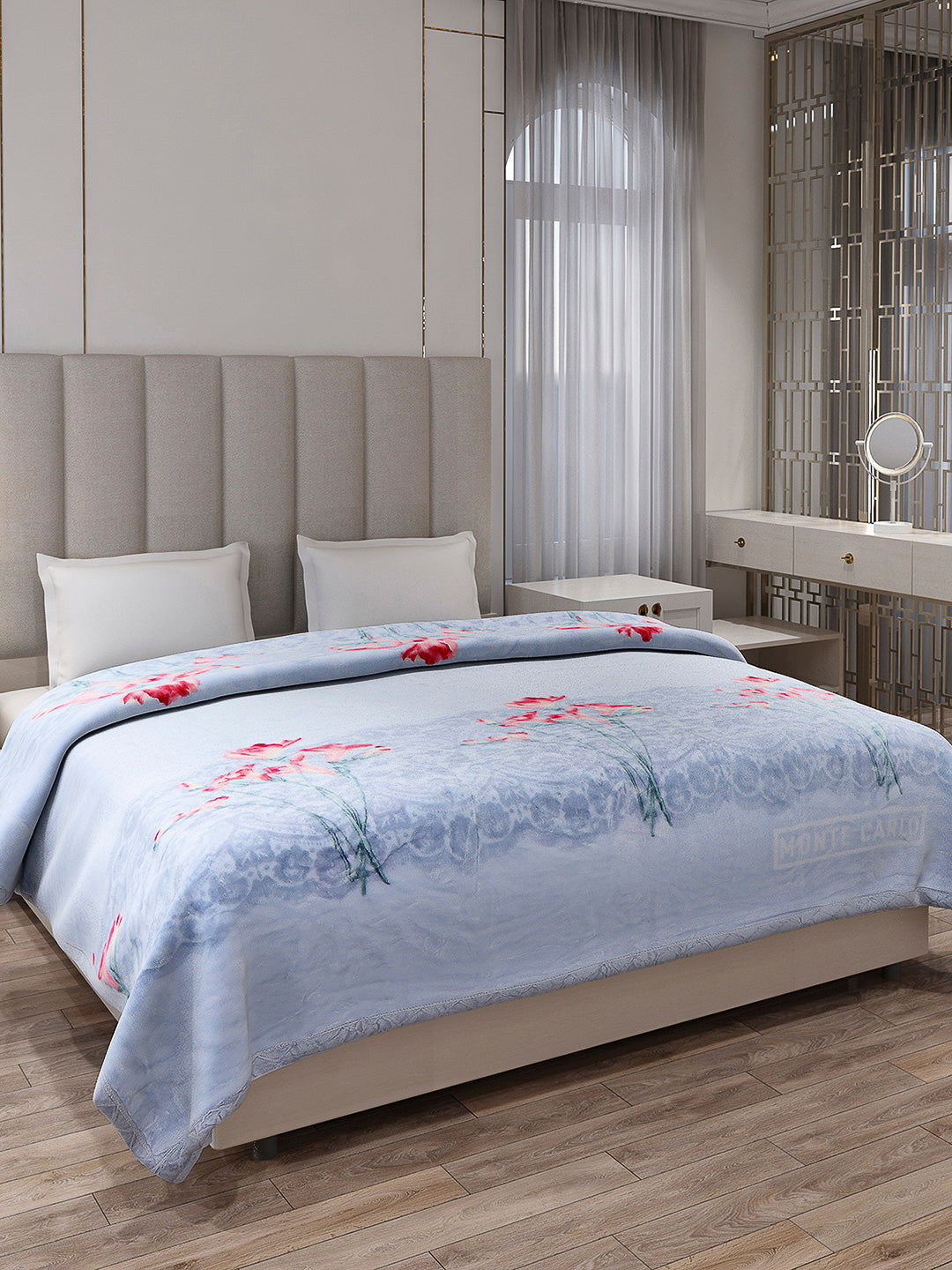 Printed Double Bed Reversible Blanket 2 Ply, 570 GSM, 3 kg (Royalgold Plus)