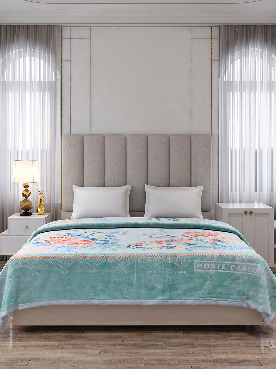 Printed Double Bed 1136 GSM Blanket for Heavy Winter - (Shahenshan BL)