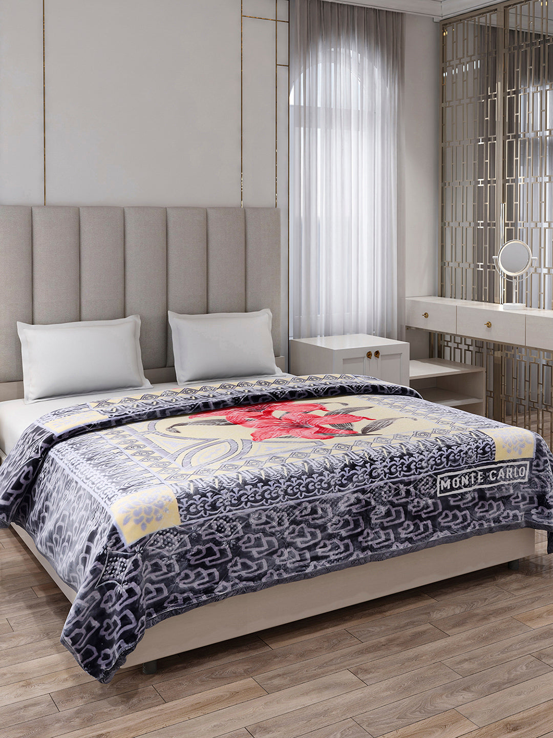 Printed Double Bed 1136 GSM Blanket for Heavy Winter - (Shahenshan BL)