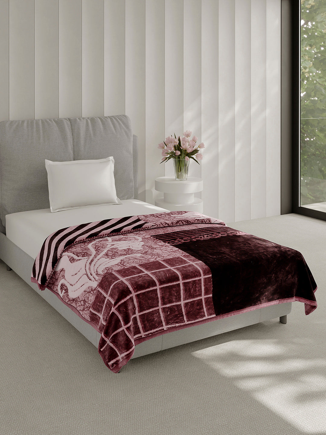 Printed Single Bed 1 Ply Blanket for Heavy Winter - (Soulmate)