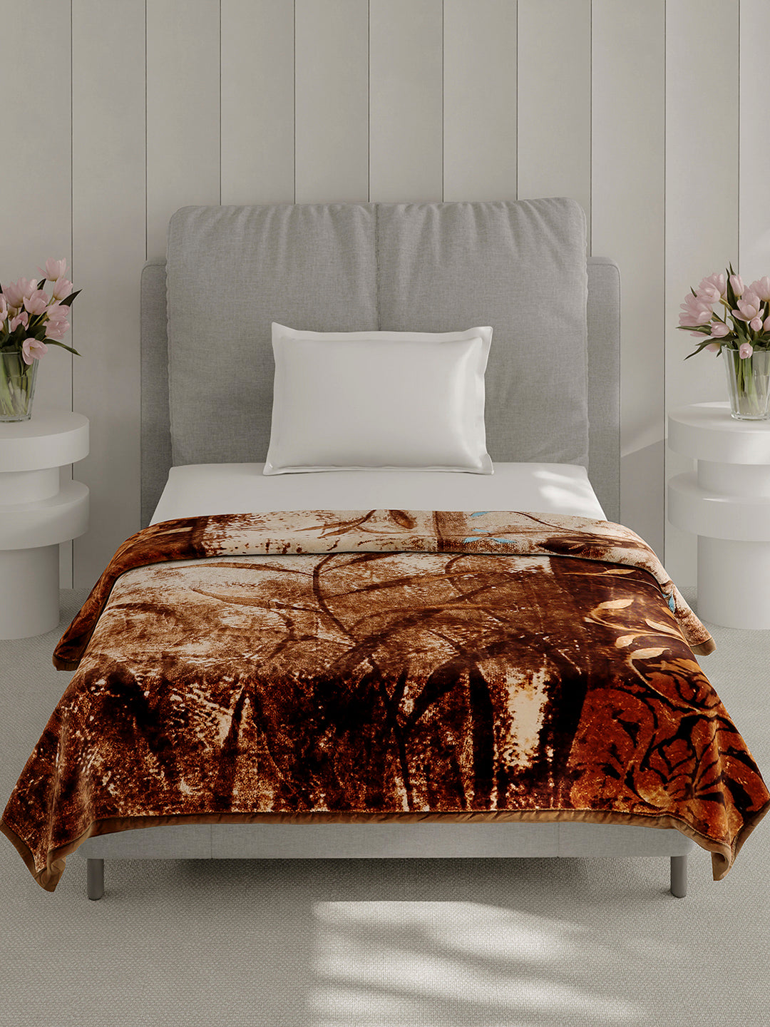 Printed Single Bed 1 Ply Blanket for Heavy Winter - (Soulmate)
