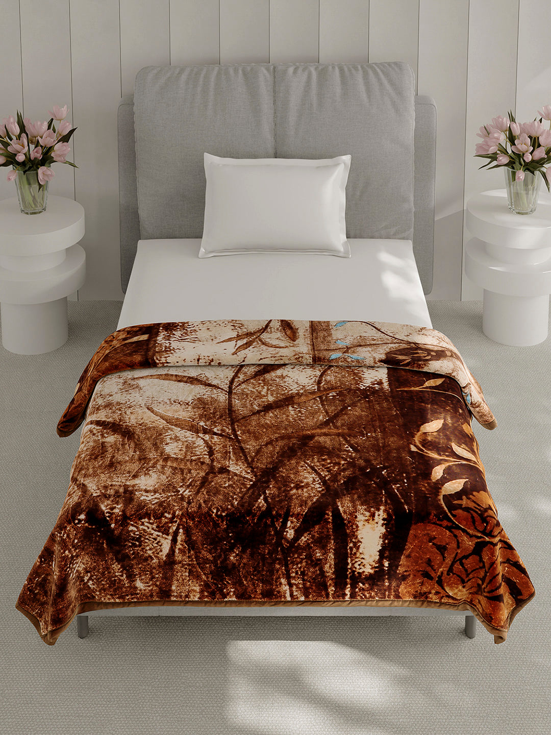 Printed Single Bed 1 Ply Blanket for Heavy Winter - (Soulmate)