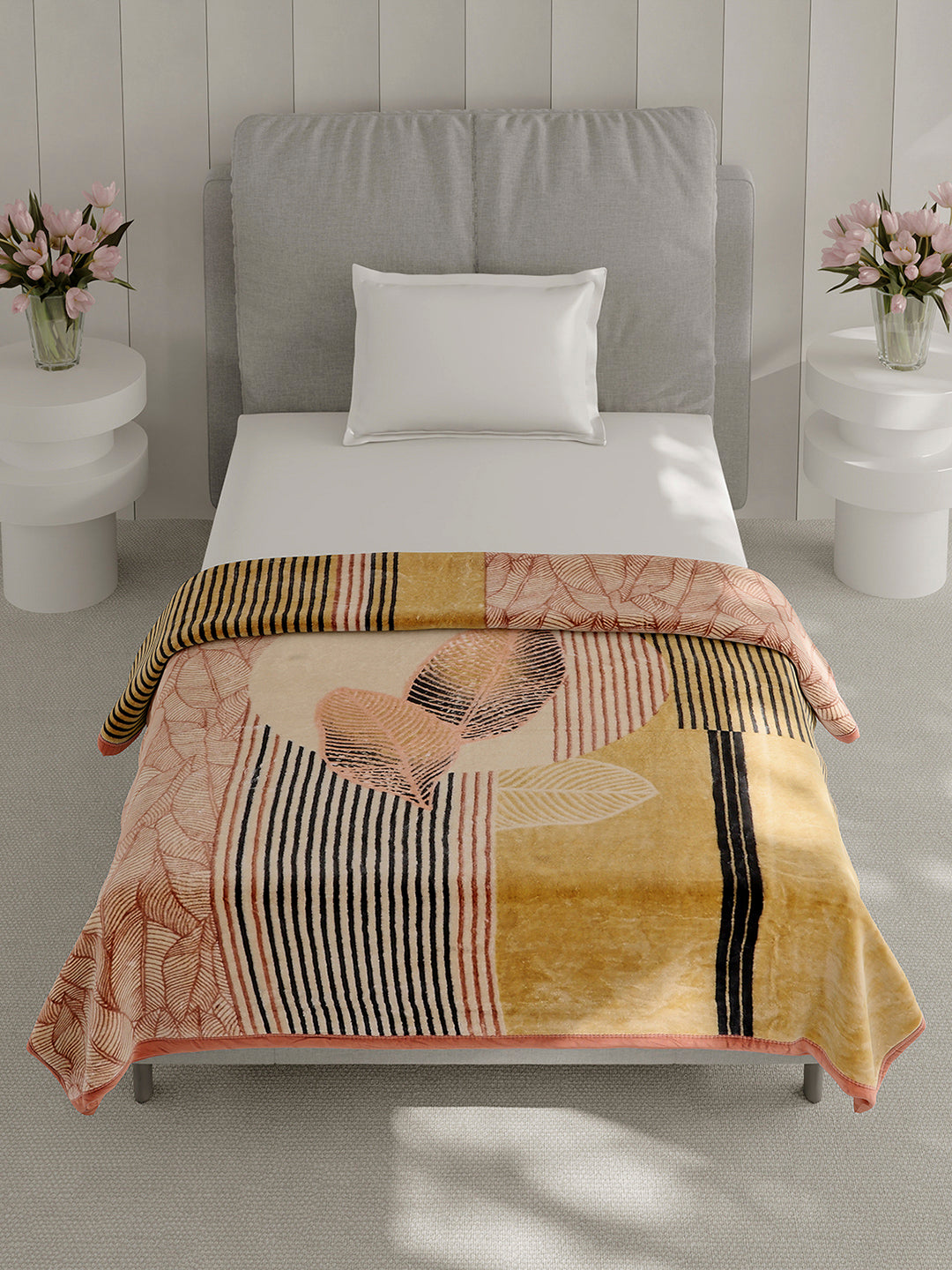Printed Single Bed 1 Ply Blanket for Heavy Winter - (Soulmate)
