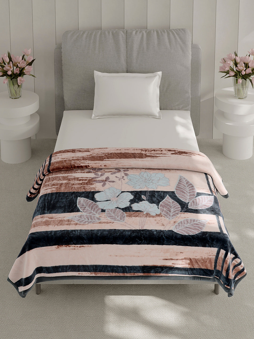 Printed Single Bed 1 Ply Blanket for Heavy Winter - (Soulmate)