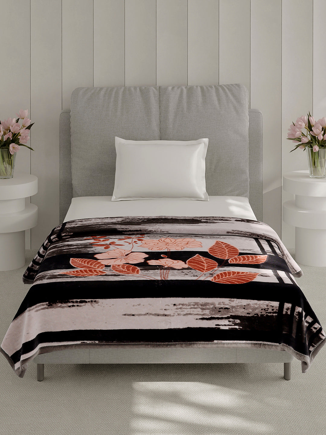 Printed Single Bed 1 Ply Blanket for Heavy Winter - (Soulmate)
