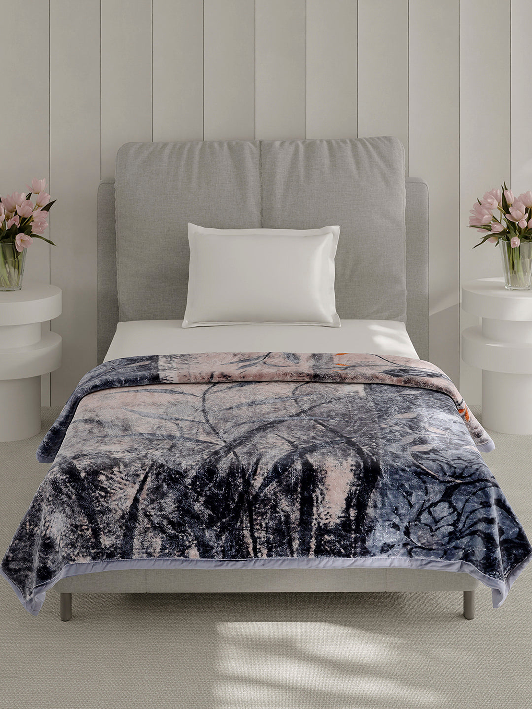 Printed Single Bed 1 Ply Blanket for Heavy Winter - (Soulmate)