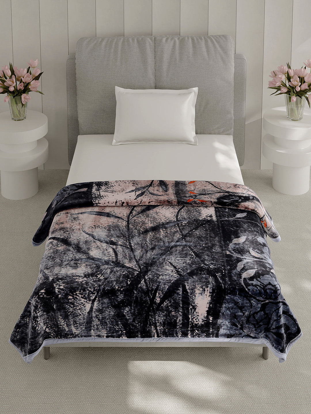 Printed Single Bed 1 Ply Blanket for Heavy Winter - (Soulmate)