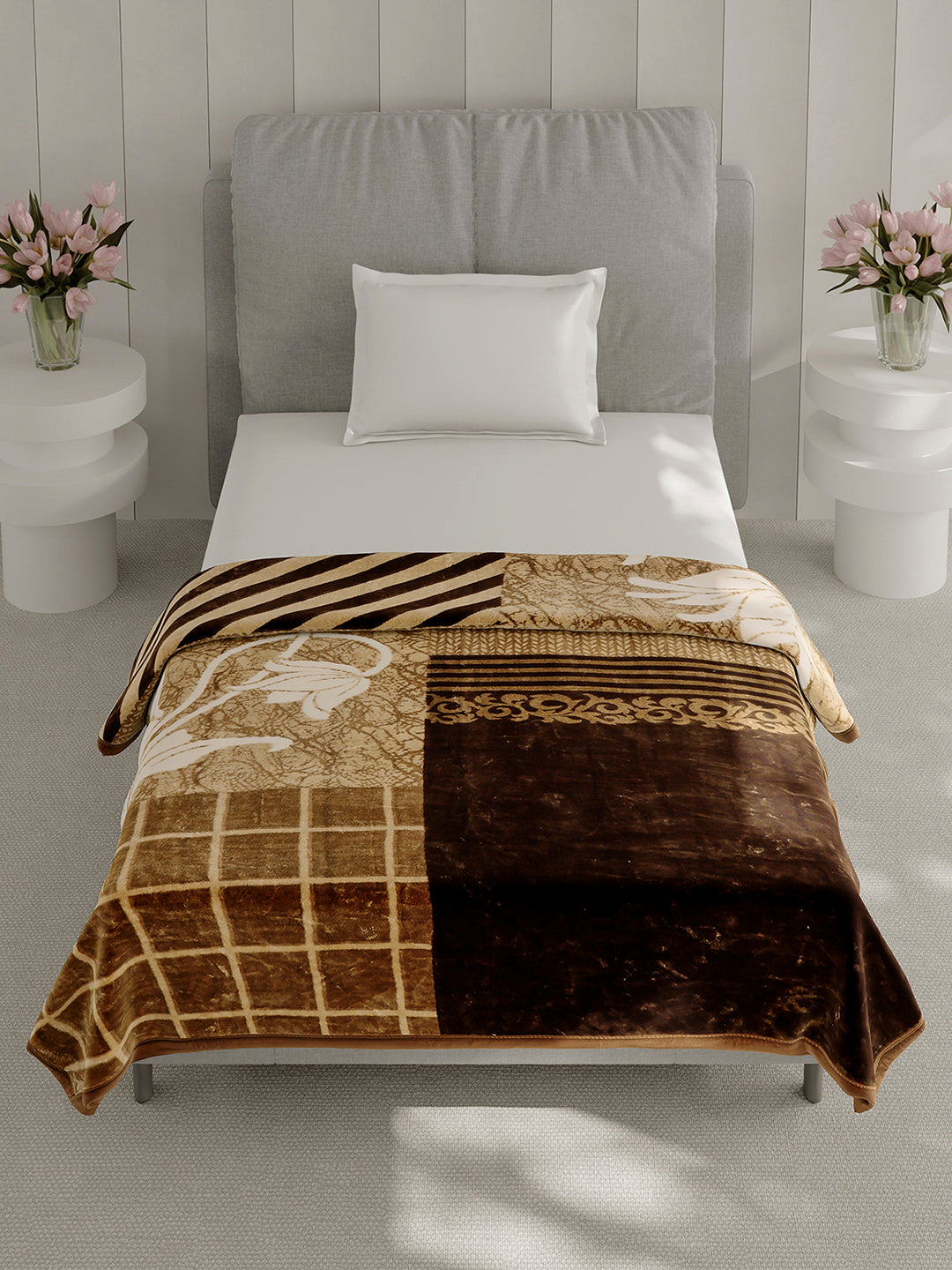 Printed Single Bed 1 Ply Blanket for Heavy Winter - (Soulmate)