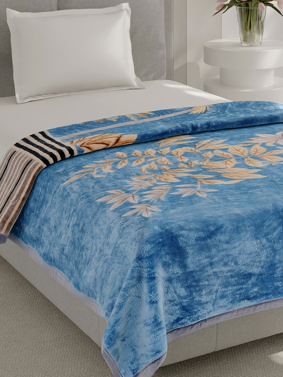Printed Single Bed 1 Ply Blanket for Heavy Winter - (Soulmate)