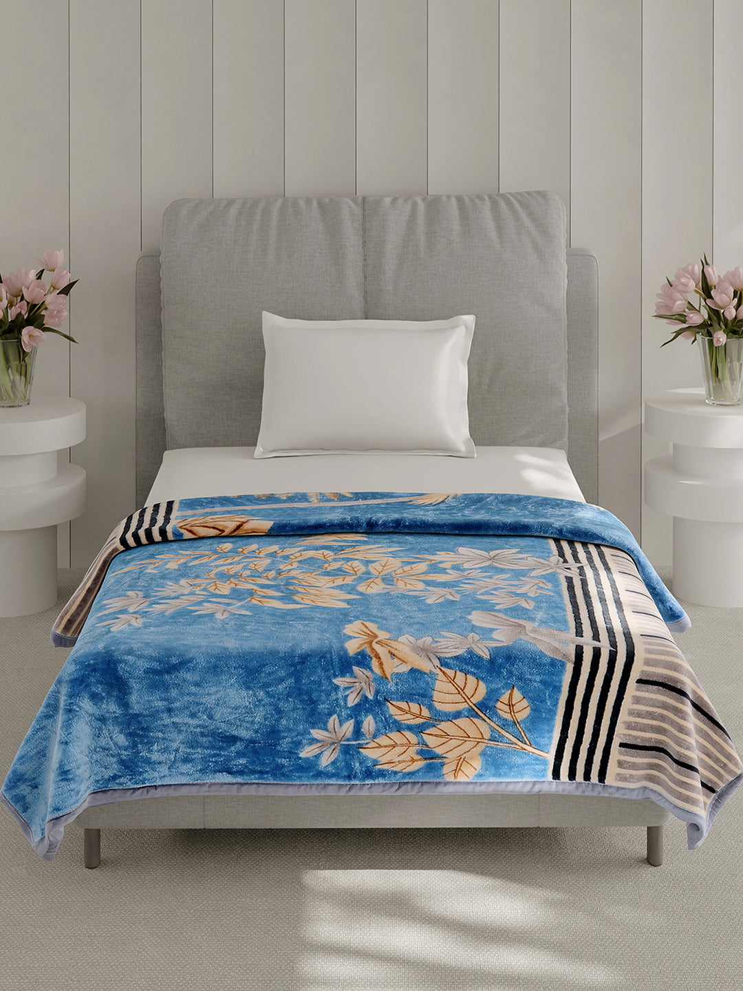 Printed Single Bed 1 Ply Blanket for Heavy Winter - (Soulmate)