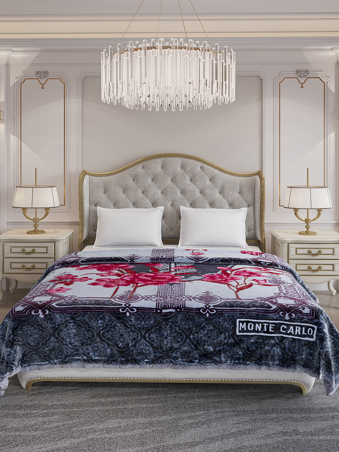 Printed Double Bed Reversible Blanket 3 Ply, 1516 GSM, 8 kg (Superimo)