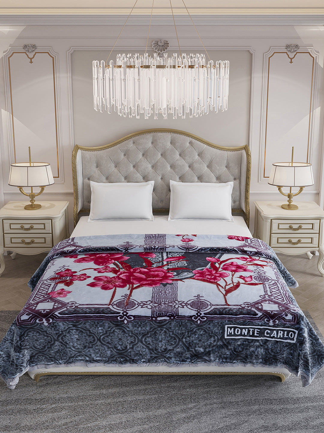 Printed Double Bed Reversible Blanket 3 Ply, 1516 GSM, 8 kg (Superimo)