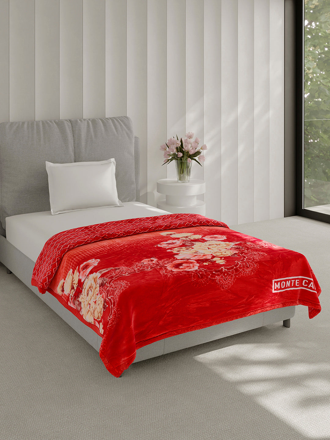 Printed Single Bed 3 Ply, 909 GSM Blanket for Heavy Winter - (Umang)