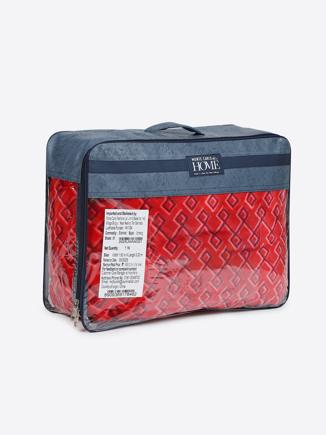 Printed Single Bed 3 Ply, 909 GSM Blanket for Heavy Winter - (Umang)