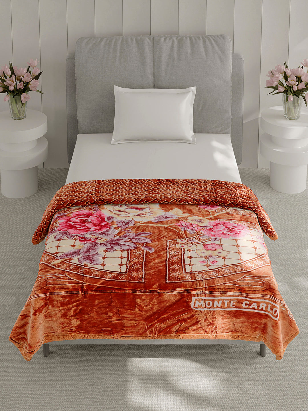 Printed Single Bed 3 Ply, 909 GSM Blanket for Heavy Winter - (Umang)