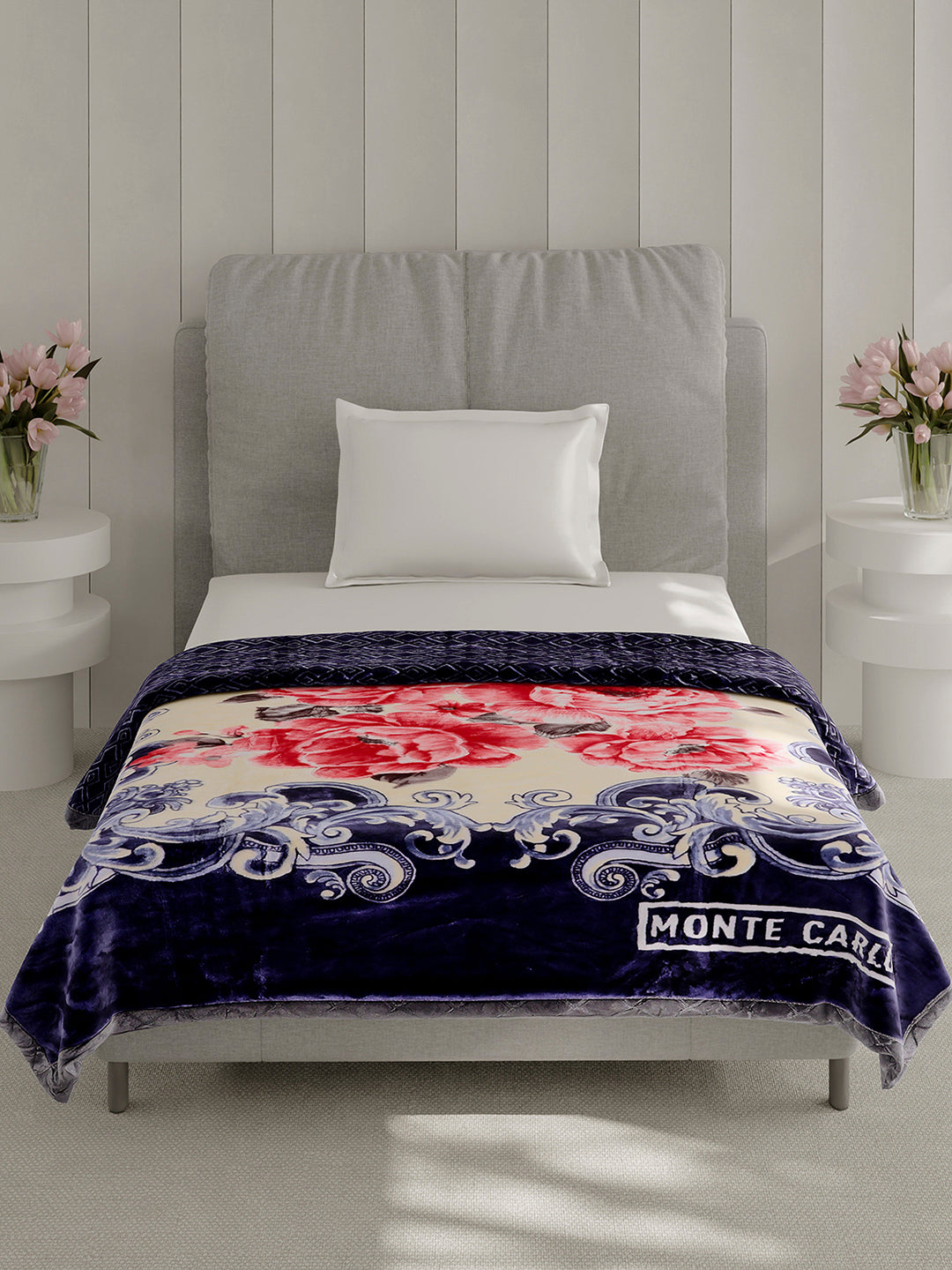 Printed Single Bed 3 Ply, 909 GSM Blanket for Heavy Winter - (Umang)