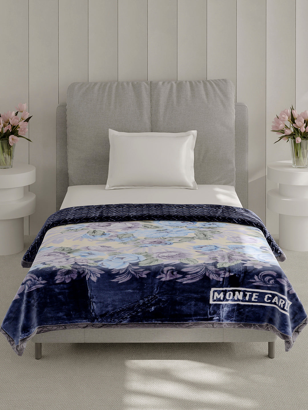Printed Single Bed 3 Ply, 909 GSM Blanket for Heavy Winter - (Umang)