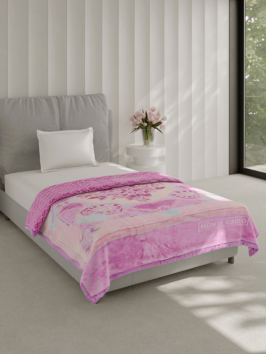 Printed Single Bed 3 Ply, 909 GSM Blanket for Heavy Winter - (Umang)