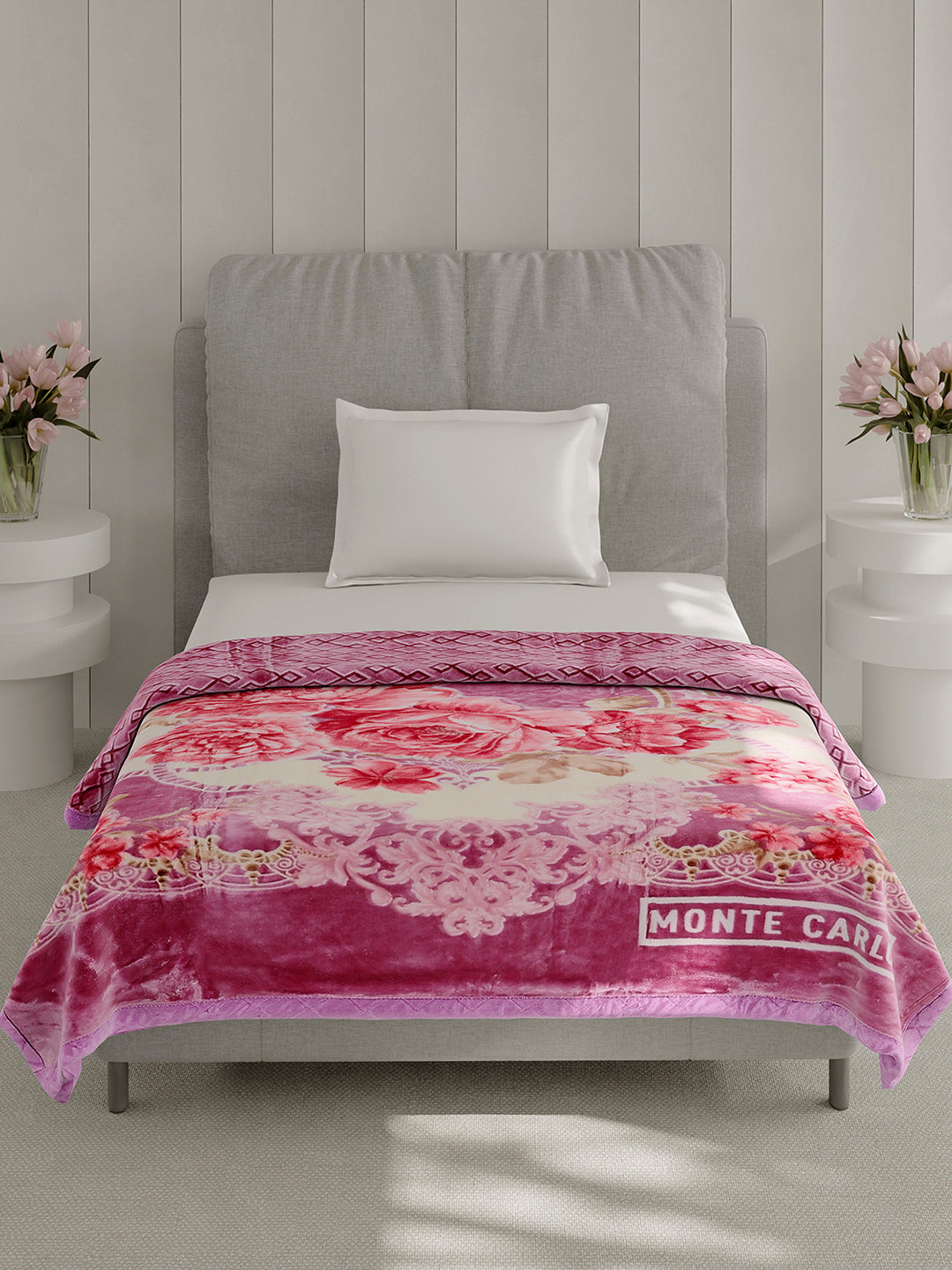 Printed Single Bed 3 Ply, 909 GSM Blanket for Heavy Winter - (Umang)