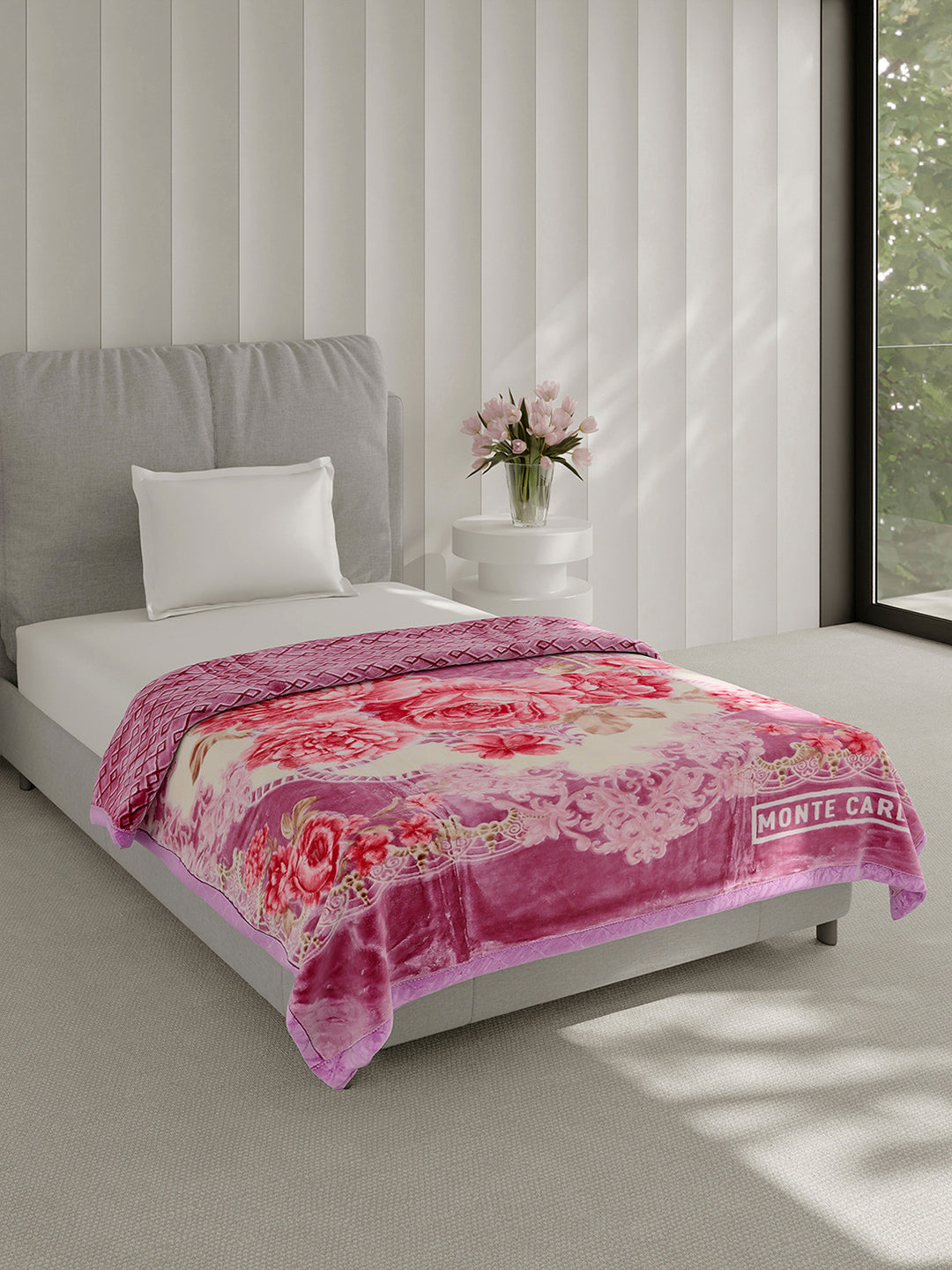 Printed Single Bed 3 Ply, 909 GSM Blanket for Heavy Winter - (Umang)