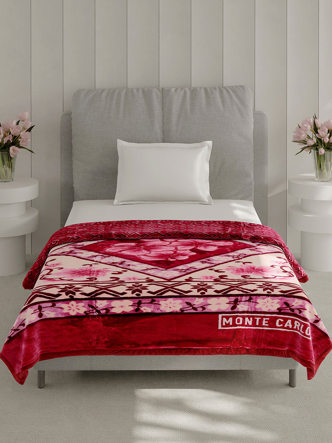 Printed Single Bed 3 Ply, 909 GSM Blanket for Heavy Winter - (Umang)