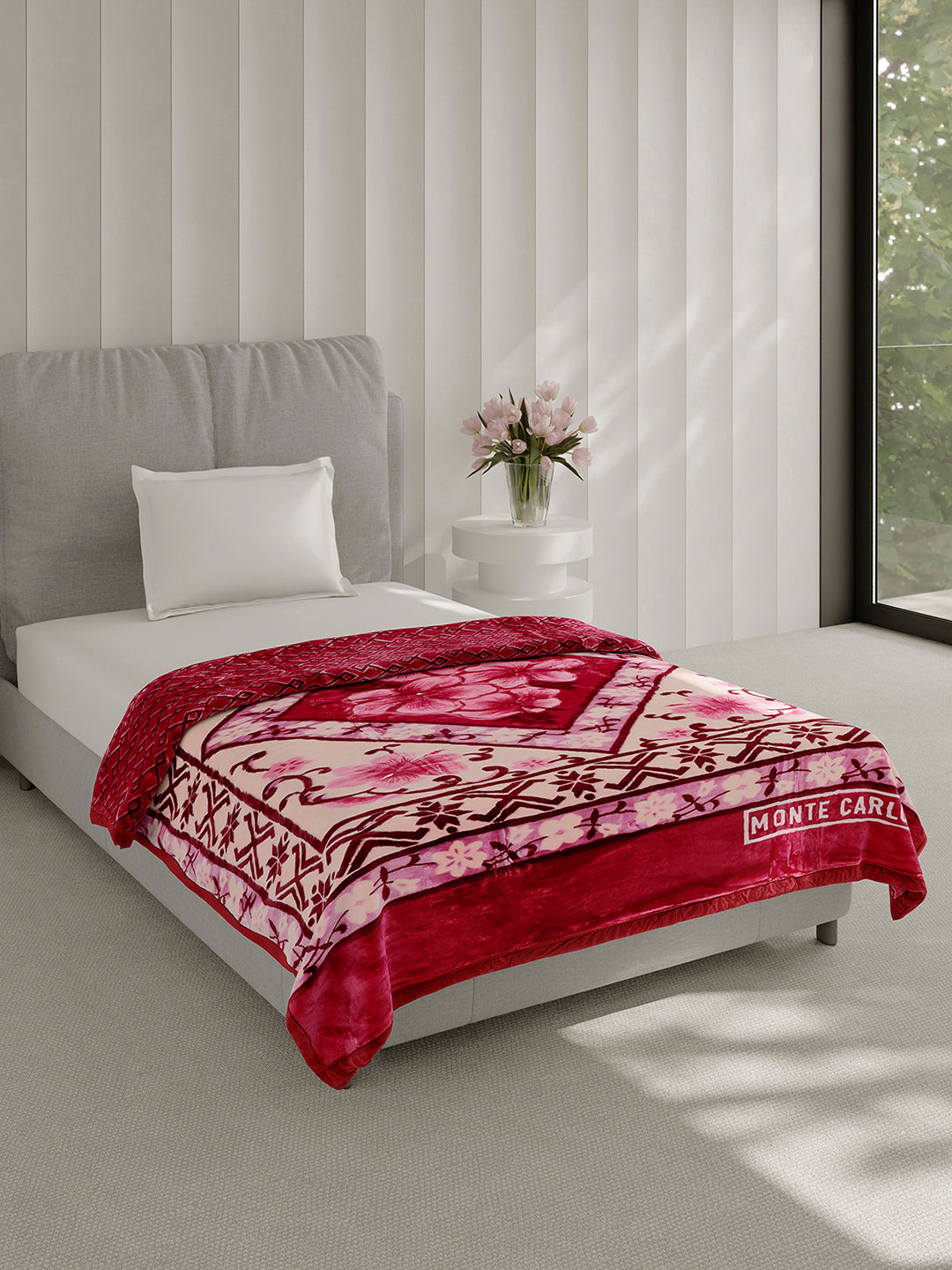 Printed Single Bed 3 Ply, 909 GSM Blanket for Heavy Winter - (Umang)