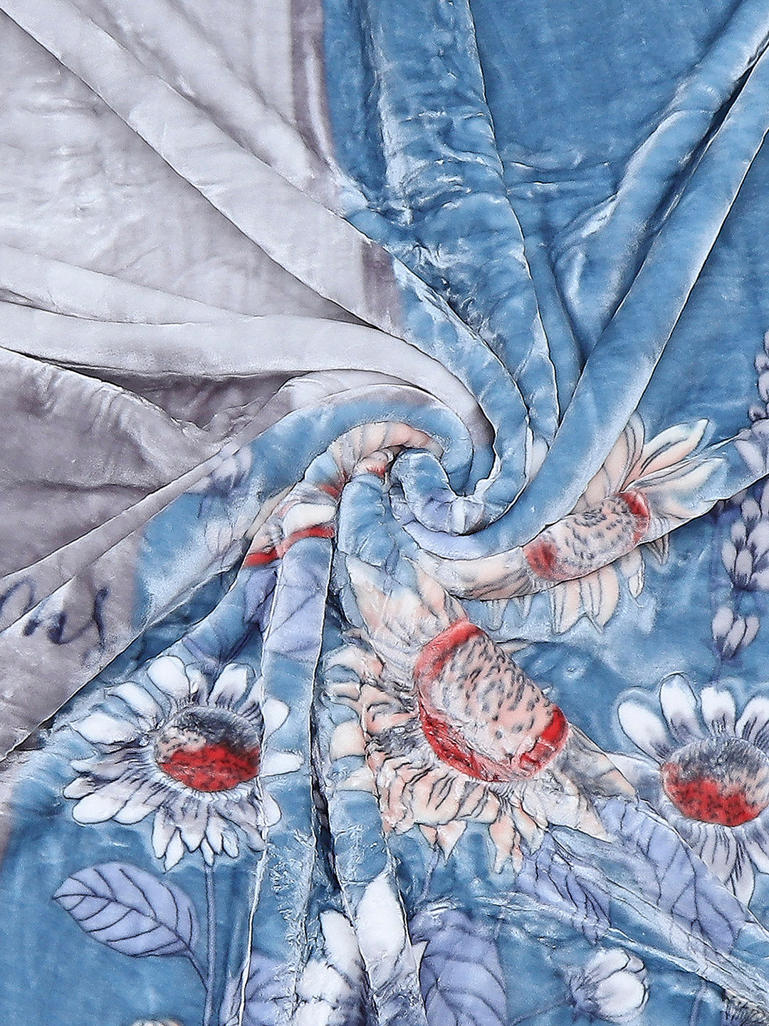 Printed Double Bed Reversible Blanket 2 Ply, 850 GSM, 4.5 kg (Uphar)