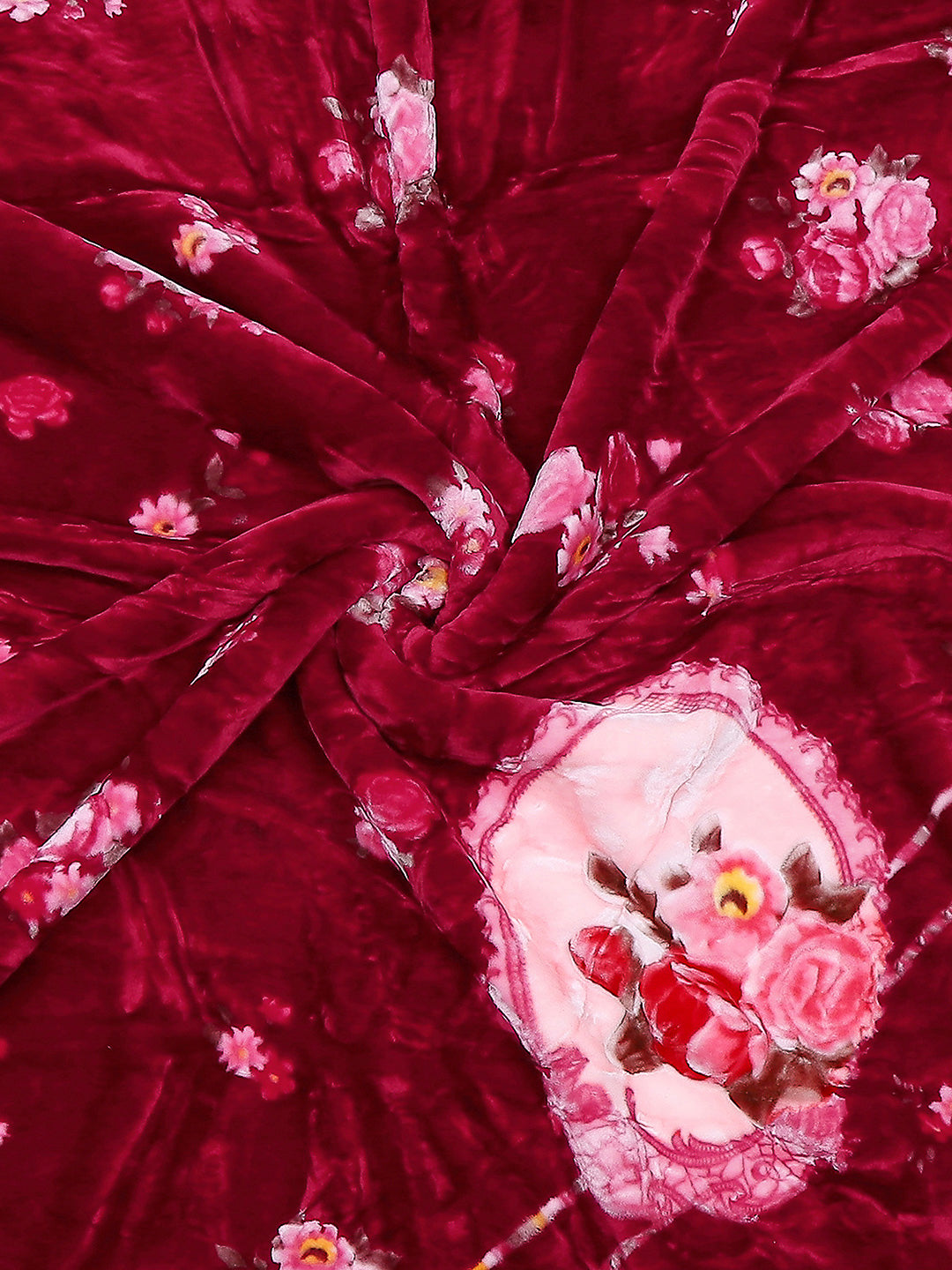 Printed Double Bed Reversible Blanket 2 Ply, 850 GSM, 4.5 kg (Uphar)