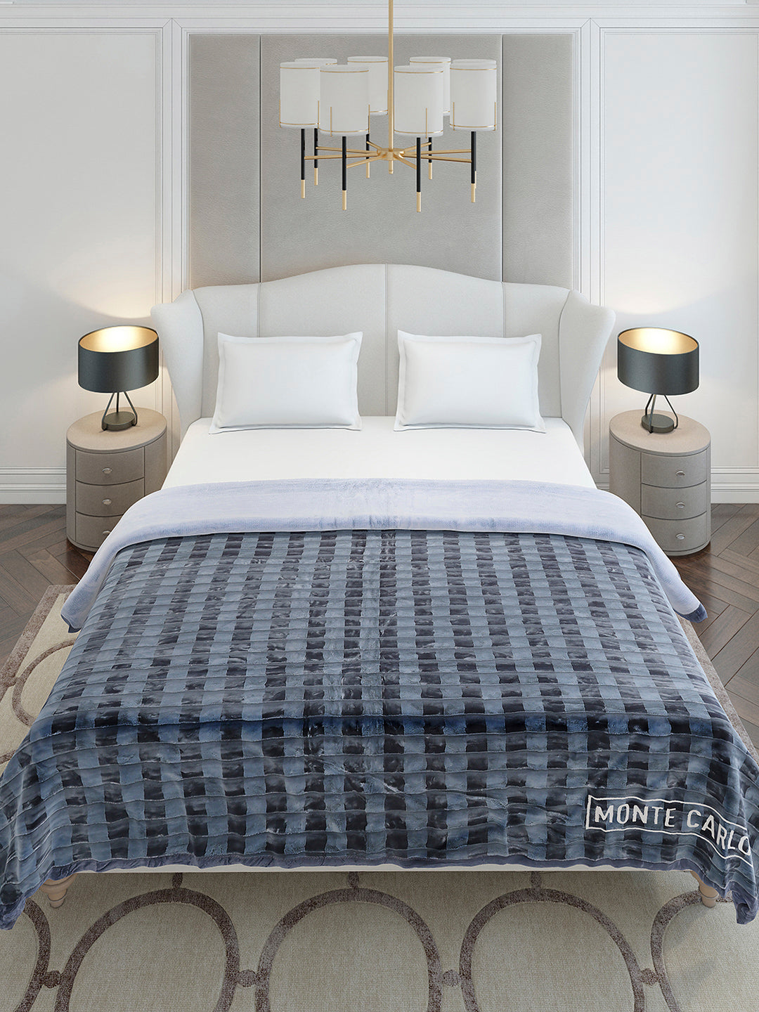 Printed Double Bed 2 Ply, 720 GSM Blanket for Heavy Winter - (Vibe Tribe)