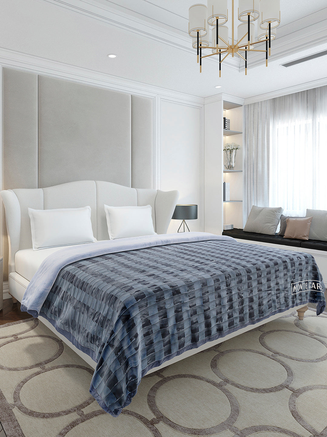 Printed Double Bed 2 Ply, 720 GSM Blanket for Heavy Winter - (Vibe Tribe)