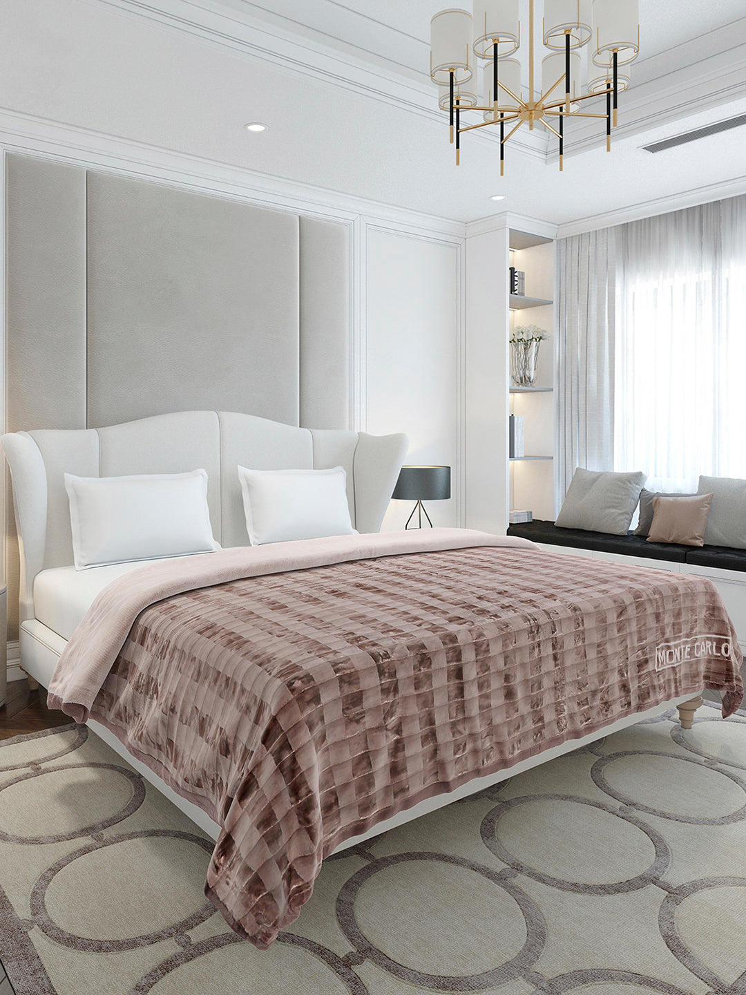 Printed Double Bed 2 Ply, 720 GSM Blanket for Heavy Winter - (Vibe Tribe)