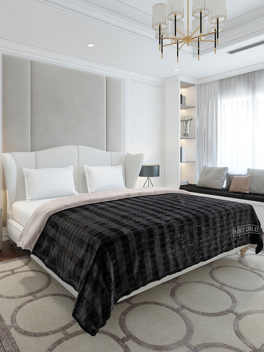 Printed Double Bed 2 Ply, 720 GSM Blanket for Heavy Winter - (Vibe Tribe)