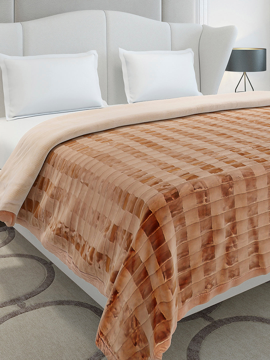 Printed Double Bed 2 Ply, 720 GSM Blanket for Heavy Winter - (Vibe Tribe)