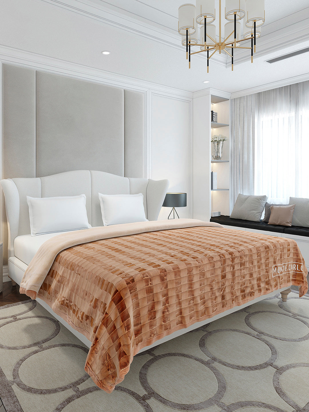 Printed Double Bed 2 Ply, 720 GSM Blanket for Heavy Winter - (Vibe Tribe)