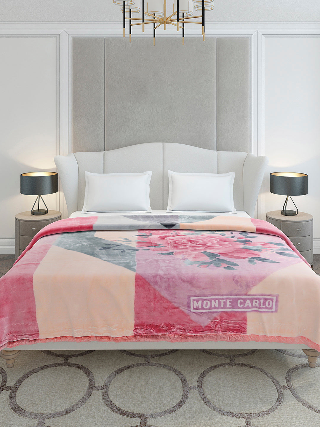 Printed Double Bed 2 Ply, 909 GSM Embossed Blanket for Heavy Winter - (Vista Plus)