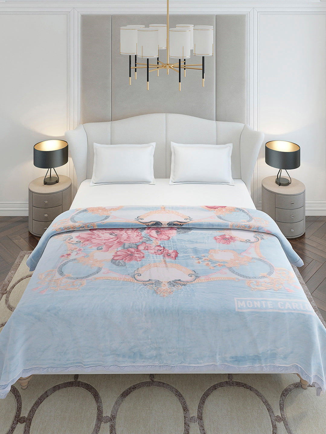 Printed Double Bed 3 Ply, 909 GSM Blanket for Heavy Winter - (Wild Side)