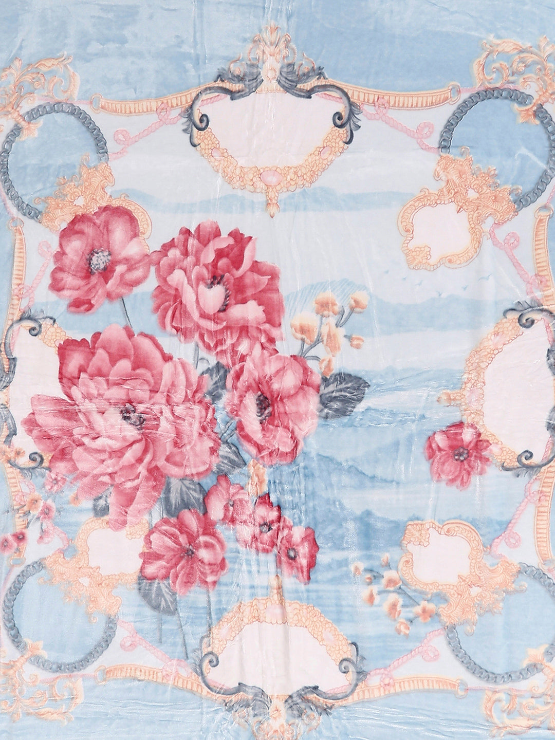 Printed Double Bed 3 Ply, 909 GSM Blanket for Heavy Winter - (Wild Side)