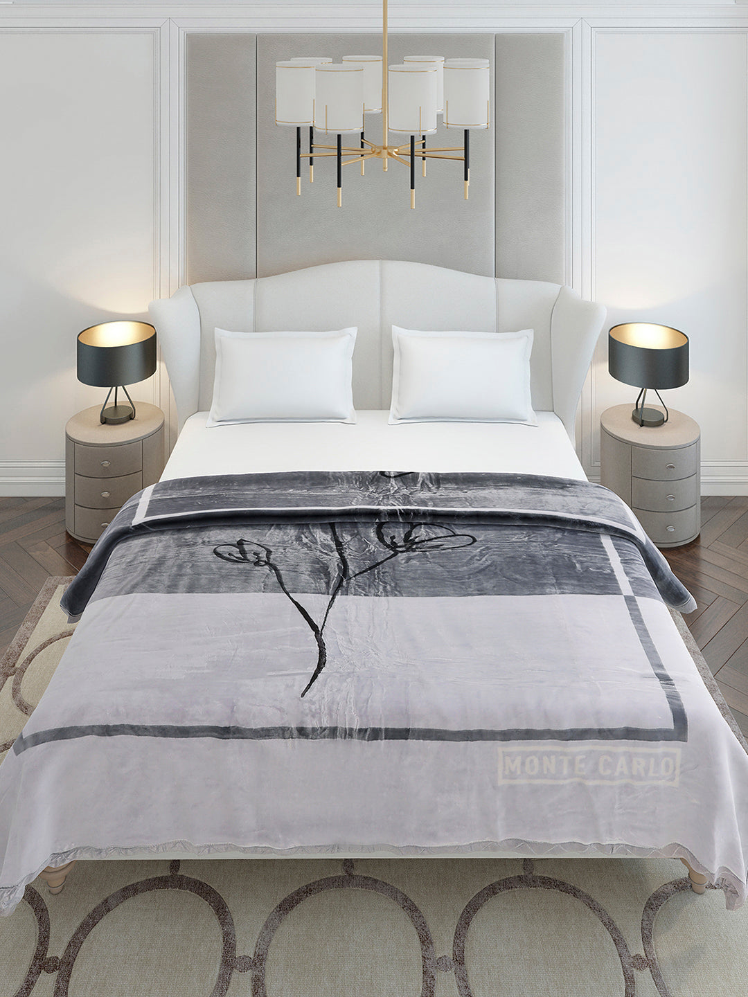 Printed Double Bed 3 Ply, 909 GSM Blanket for Heavy Winter - (Wild Side)
