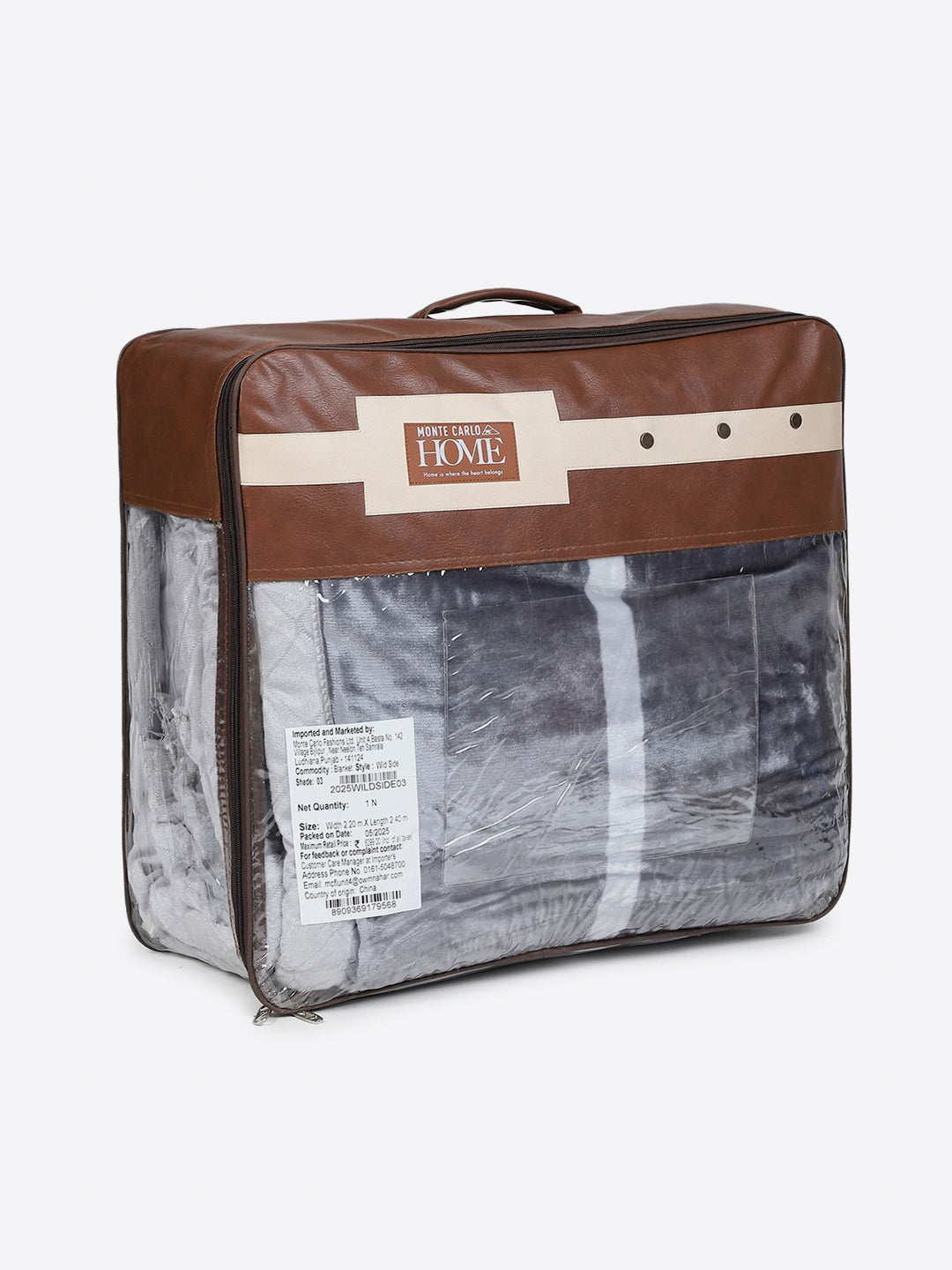 Printed Double Bed 3 Ply, 909 GSM Blanket for Heavy Winter - (Wild Side)