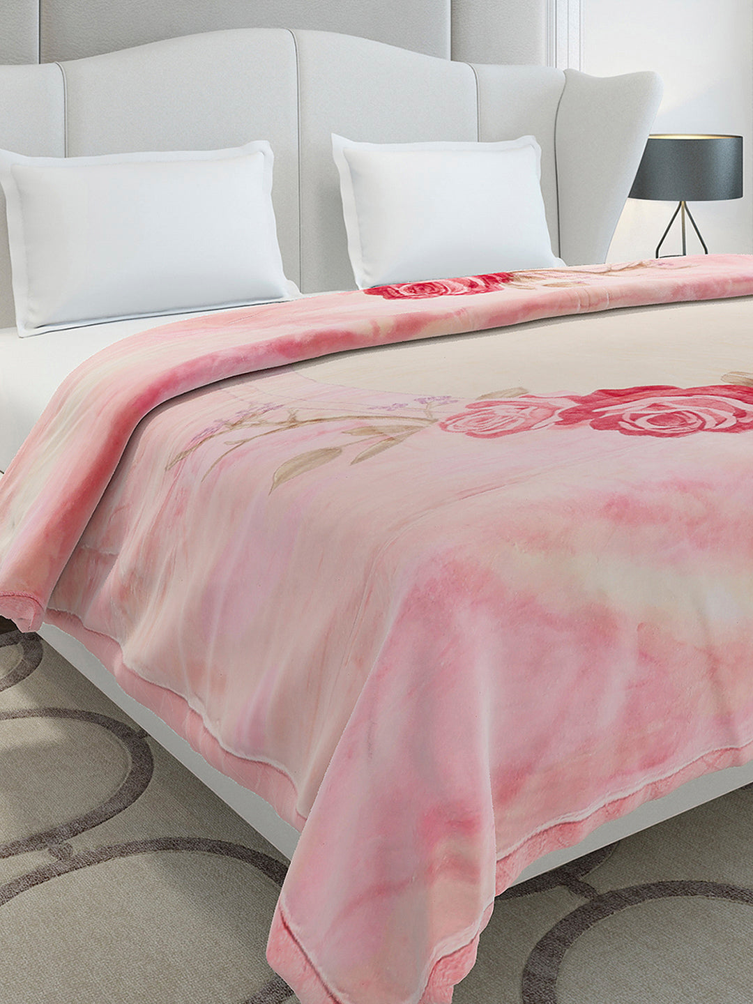 Printed Double Bed 3 Ply, 909 GSM Blanket for Heavy Winter - (Wild Side)
