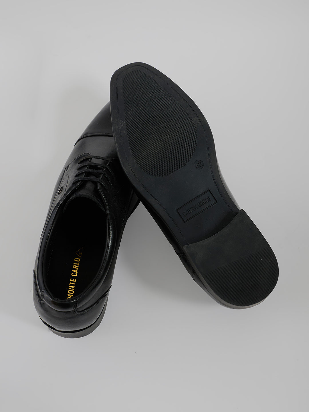Monte Carlo Men's Premium Lace-Up Derby Formal Shoes for Office Business Meetings and Black-Tie Events