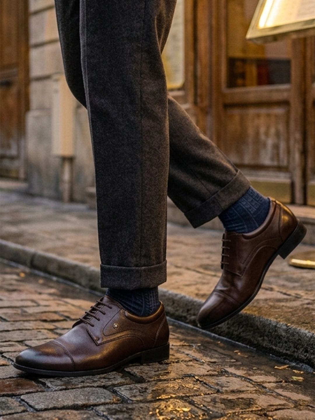 Monte Carlo Men's Premium Lace-Up Derby Formal Shoes for Office Business Meetings and Black-Tie Events