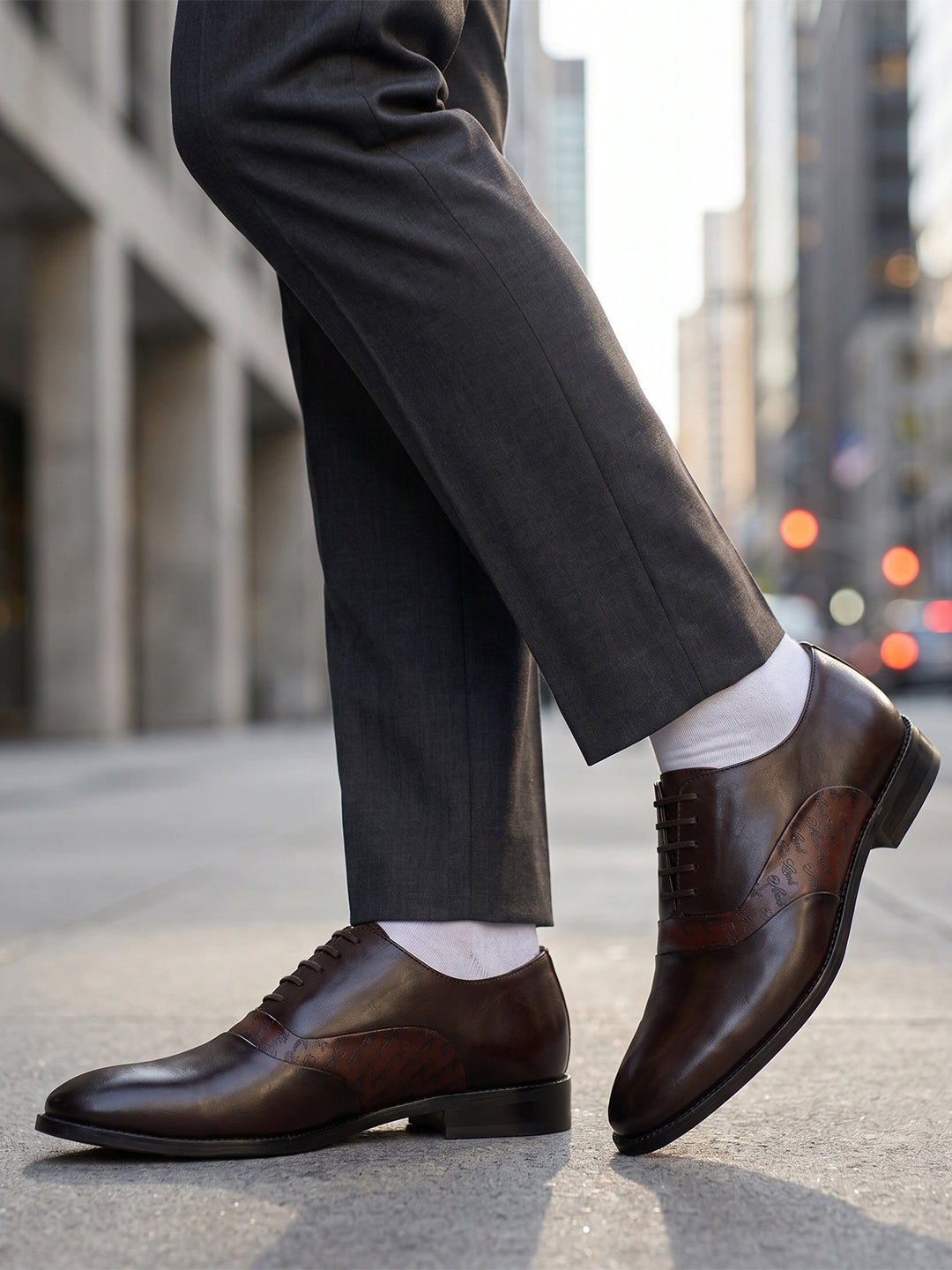 Monte Carlo Men's Genuine Leather Formal Oxford Lace-Up Light Weight Anti Skid Sole Shoes for Office, Business & Wedding