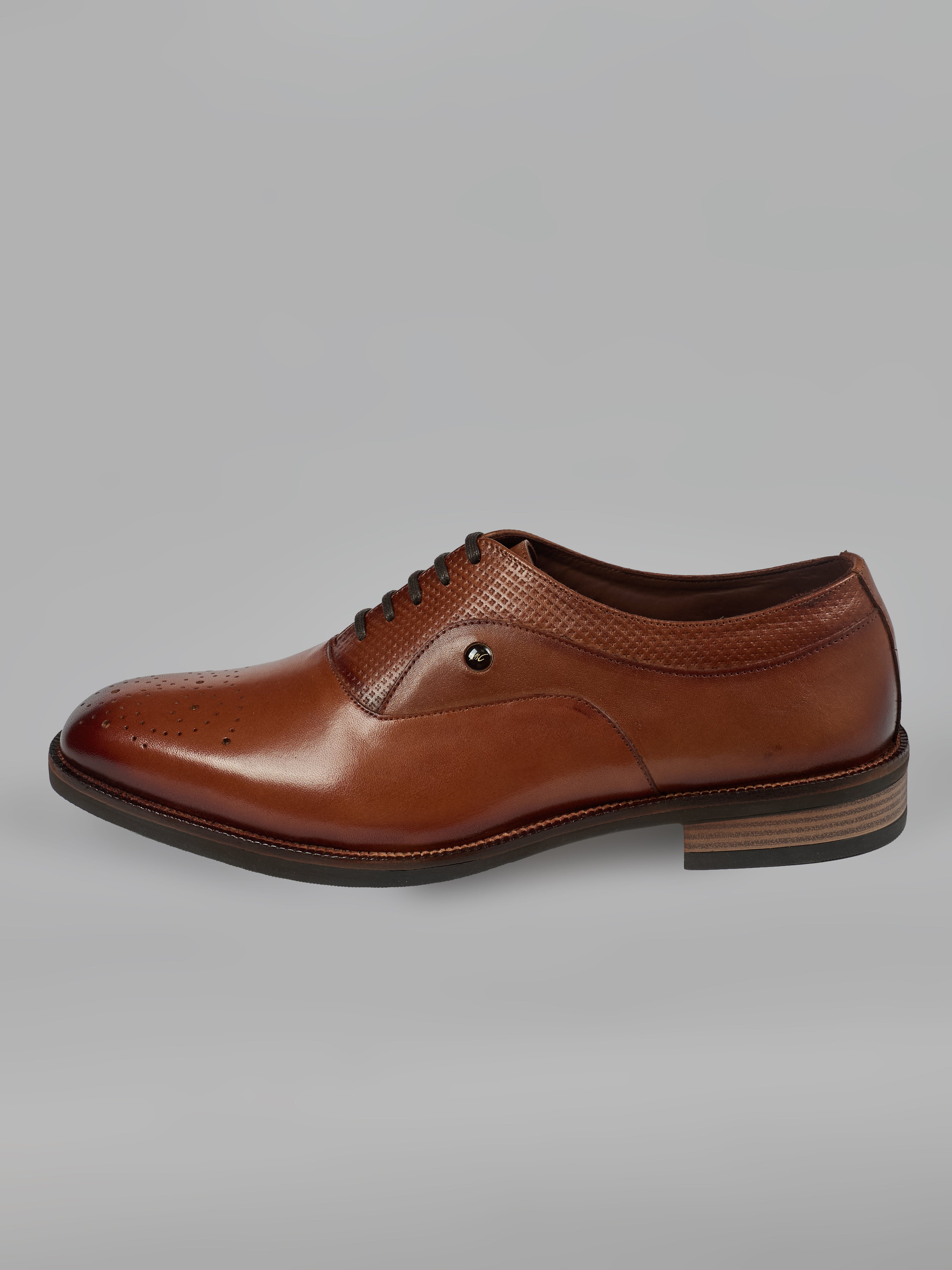 Monte Carlo Men's Genuine Leather Formal Derby Lace-Up Light Weight Anti Skid Sole Shoes for Office, Business & Wedding