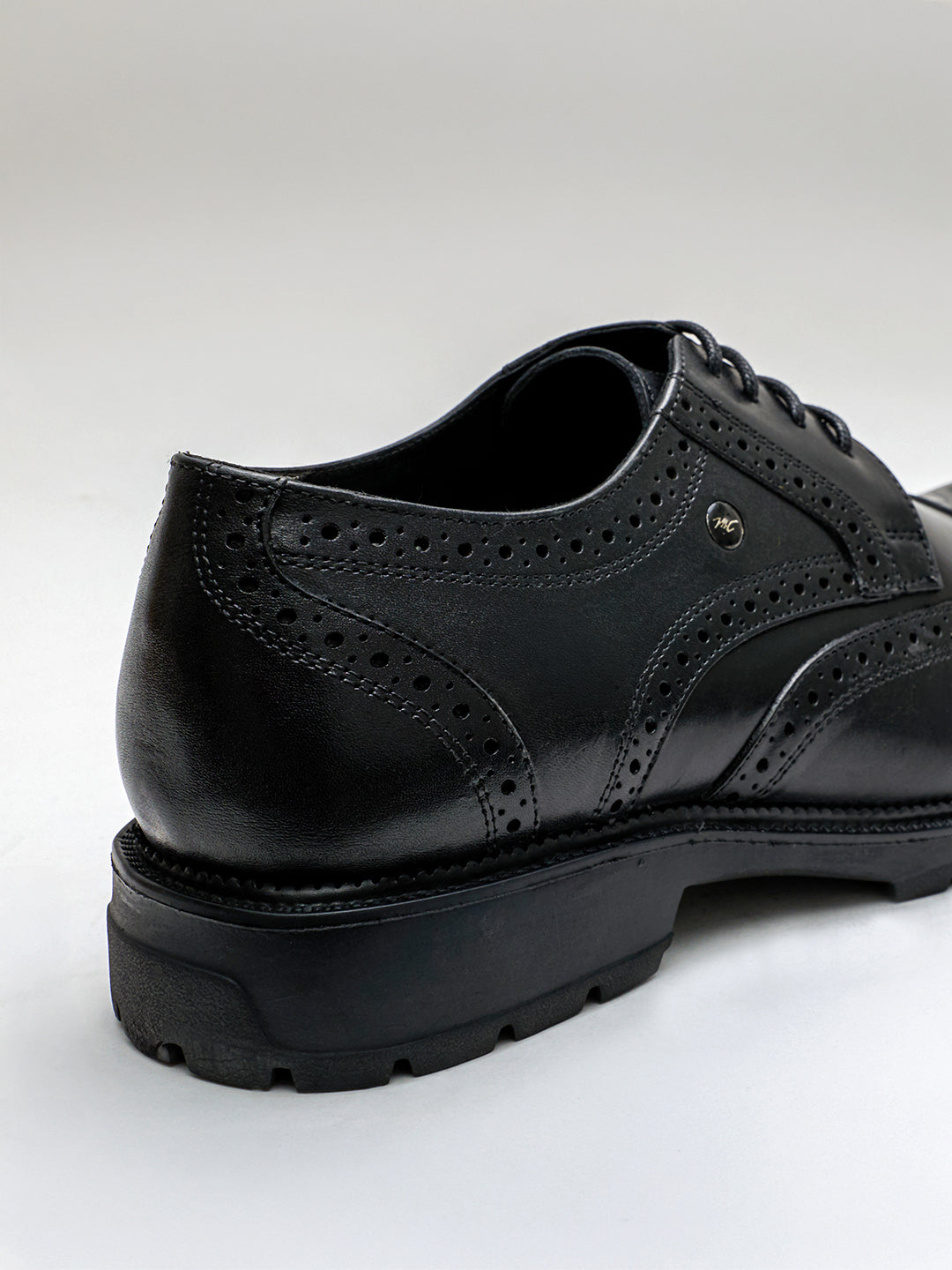 Monte Carlo Black Lace Up Genuine Leather Brogues for Men