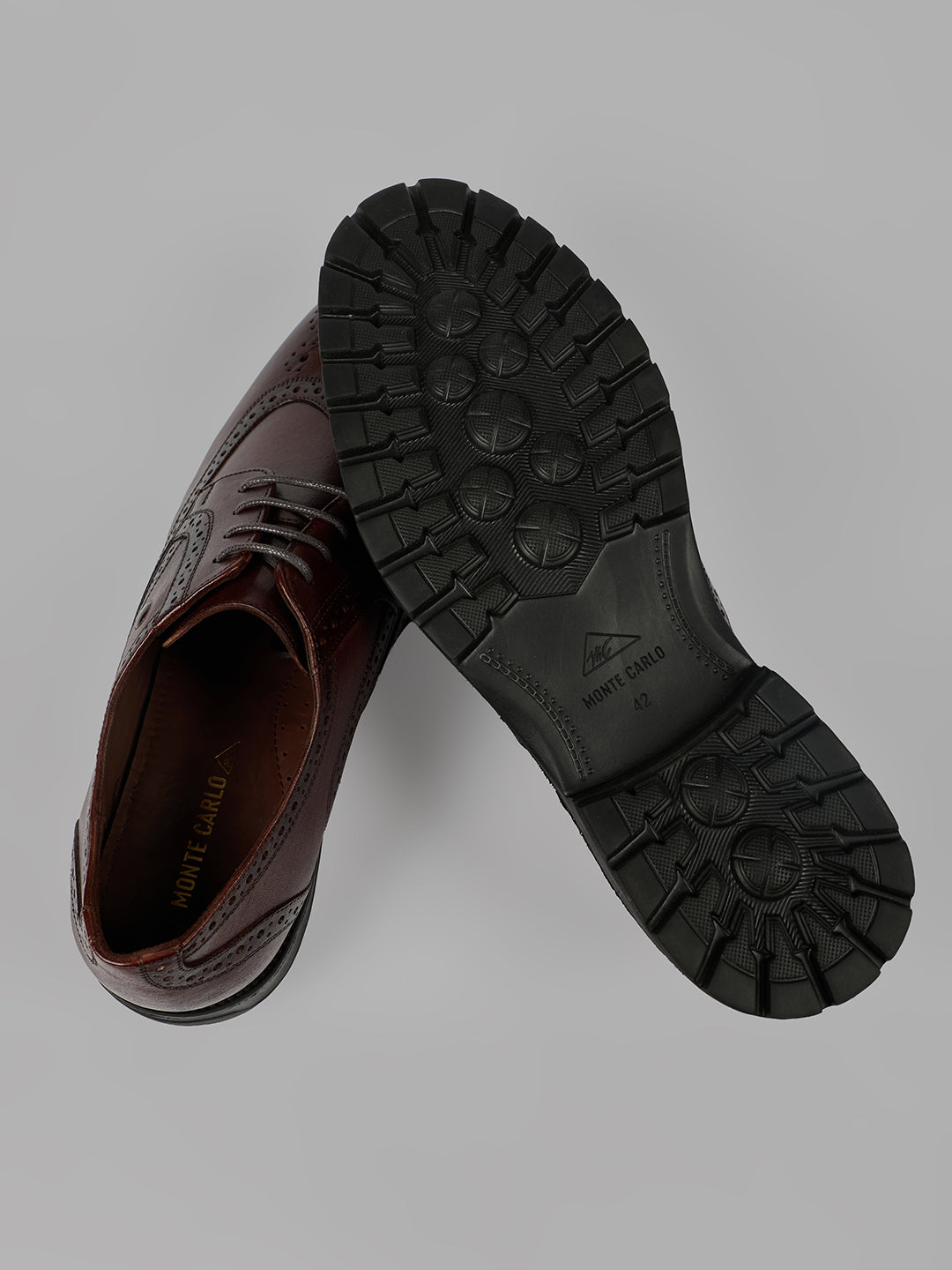 Monte Carlo Leather Wingtip Brogue Shoes for Men